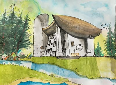 Le Corbusier's Ronchamp chapel