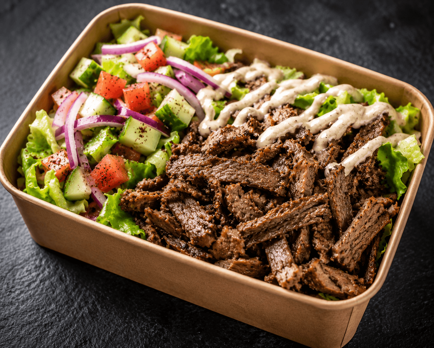 Lamb Salad Box - Momo Donair