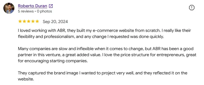 Customer testimonial for ABR PLATFORM INC.
