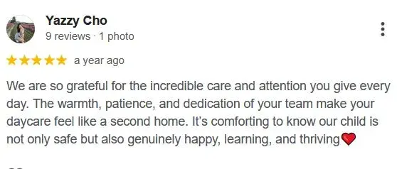 Customer testimonial for Little Moon Childcare Ltd